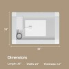 ChicFurnit Bathroom Vanity Mirrors Rectangle Frame Wall Mirror Anti Fog Mirror Decorative Wall Mirrors for Bathroom, Gold, 24"*0.16"*36" - 4 of 4