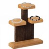 Vintiquewise 3-Tier Wooden Jewelry Display Stand Rustic Organizer for Necklace Bracelet Watch Bangle Ring & Earring with a Sturdy Natural Wood Base - 3 of 4