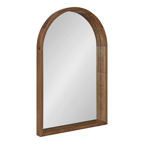antry wood arch mirror-