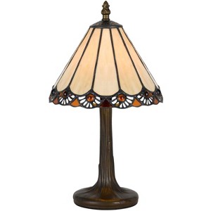 Cal Lighting 40W Tiffany Ac Lp W/Zinc Cast Base - Antique Brass - 1 of 4