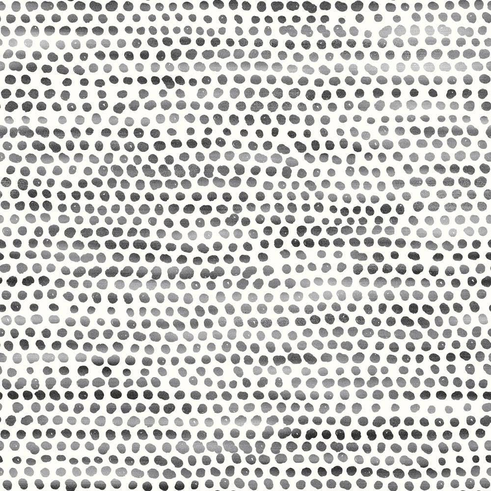 Photos - Wallpaper Tempaper & Co Moire Dots Removable Peel and Stick , Black and Whi
