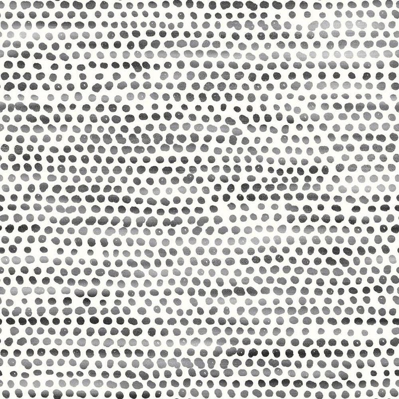 Tempaper Moire Dots Self-Adhesive Removable Wallpaper Black/White, 1 of 9