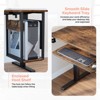 Bestier 57" wide Adjustable Standing Desk with Keyboard Tray and Host Shelf, L-Shaped Desk for Home Office, Rustic Brown - 4 of 4
