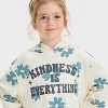 Grayson Mini Toddler Girls' Kindness is Everything Oversized French Terry Crewneck Sweatshirt - Cream - 2 of 4