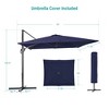 Sonkuki 11.5×9FT Offset Outdoor Patio Aluminum Cantilever Umbrella with Infinite Canopy Angle Adjustment - 3 of 4