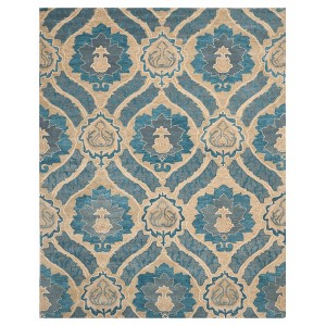Blue/Gray Abstract Loomed Area Rug - (8