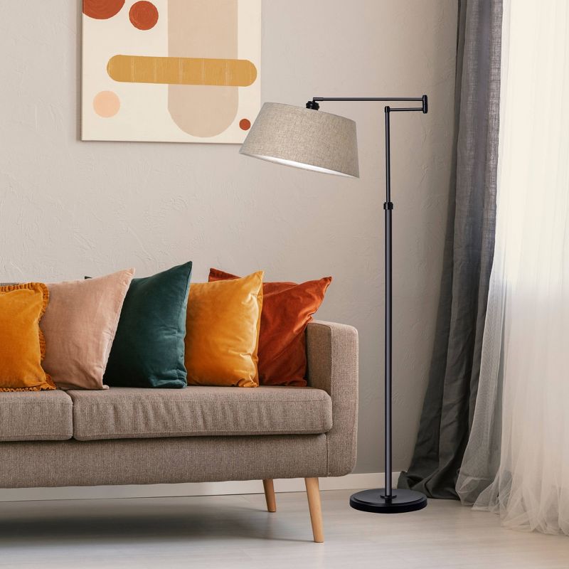 Traditional Oil Rubbed Swing Arm Floor Lamp Brown - Threshold™, 5 of 12