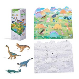 Prextex Dinosaur Double Sided Puzzles-56 Pieces,Multicolored - 1 of 4