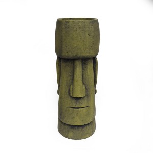 Maggift Outdoor Tall Planters with Special Design, Novely Flower Planter Pot for Garden, Courtyard, Patio，Green，8.75"*8.75"*24" - 1 of 4