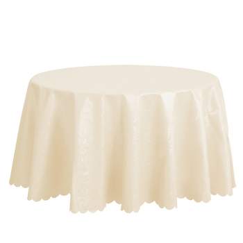 Unique Bargains Round PVC Wrinkle-Resistant Washable Suitable Restaurant Table Cover 1 Pc
