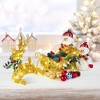 COZONY Christmas Decorations Reindeer Sleigh Set, Metal Frame Festive Centerpiece for Indoor Holiday Display - 3 of 4