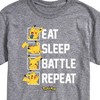 Men's - Pokémon - Eat Sleep Battle Repeat Short Sleeve Graphic T-Shirt - 2 of 4