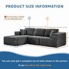 PexFix 104" Modular Sectional Sofa with L-Shape Chaise Modern Upholstered Cloud Couches with Throw Pillows for Living Room Bedroom Dark Gray - 4 of 4