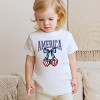 The Juniper Shop America Flag Cherries Coquette Toddler Short Sleeve Tee - 3 of 4