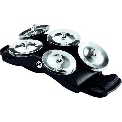 Meinl MEINL Cajon Foot Tambourine with Steel Jingles Black