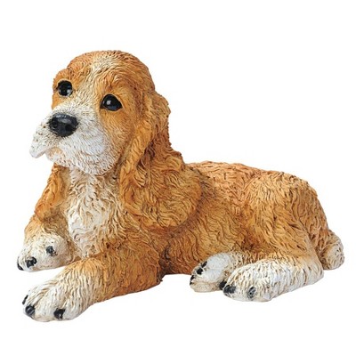 Design Toscano Brown Cocker Spaniel Puppy Dog Statue