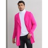 Lars Amadeus Men's Lightweight Shawl Collar Long Sleeves Hooded Cardigan - 2 of 4