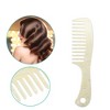 Unique Bargains Anti-Static Hair Comb Wide Tooth for Thick Curly Hair Hair Supplies Detangling Comb For Wet and Dry Beige 1 Pcs - 2 of 4