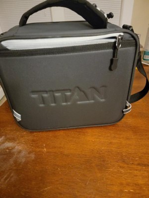 Titan Deep Freeze Expandable Lunch Box with 2 Ice Walls- Black