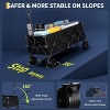 52" Collapsible Wagon Cart Foldable, Capacity 350l Heavy Duty Folding Utility Beach Wagons with 180¡ã Adjustable Handle, All Terrain Wheels - 3 of 4
