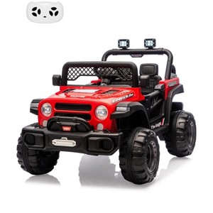 12V Ride on Truck Car for Kids, Battery Powered Electric Cars w/Parent Remote Control, Off-Road Truck with Dual Motors, Wheel Suspension - 1 of 4