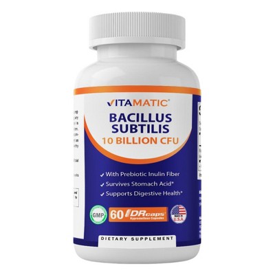Bacillus Subtilis 10 Billion CFU DR Capsule 60 Capsules