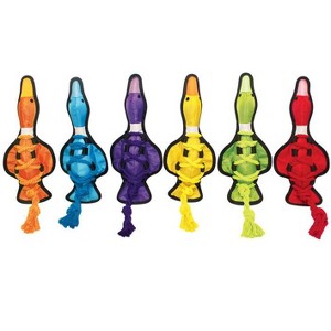 Multipet Assorted Nylon Cross-Ropes Duck Dog Tug Toy Medium - 1 of 1