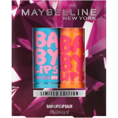 Maybelline Baby Lips Moisturizing Lip Balm Holiday Gift Set - Quenched & Cherry Me - 1 kit