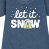 Girls' - SpongeBob SquarePants - Let It Snow Graphic Short Sleeve Fleece Dress - 2 of 4