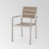 Cape Coral 7pc Aluminum Dining Set: Faux Wood & Tempered Glass - Christopher Knight Home - 3 of 4