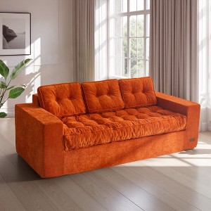 MAXYOYO 3-Seater Floor Couch, Boneless Sofa Couch for Living Room Bedroom Apartment, Sofa in a Box, No Assembly Needed - 1 of 4