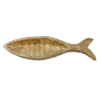 Beachcombers Large Gold/Brown Fish Tray