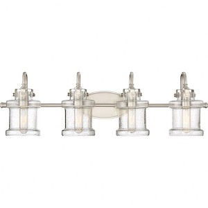 Quoizel Lighting Danbury 4 - Light Vanity in  Brushed Nickel - 1 of 3