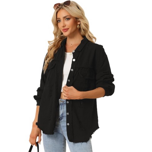 Black jean jacket outlet womens target