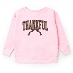 Varsity Thankful Coquette - Toddler Graphic Sweatshirt and Youth Graphic Sweatshirt - 1 of 3