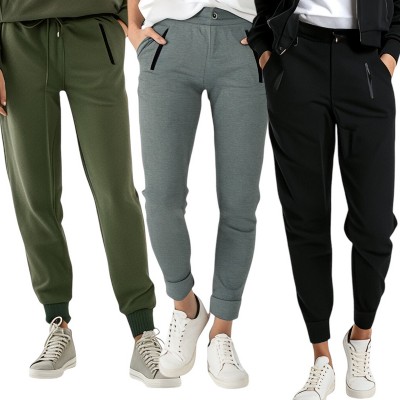 Womens Fleece Joggers 3 Pack Ultra Soft Comfort Pack