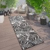 World Rug Gallery Floral Leaves Flatweave Indoor/Outdoor Area Rug - 2 of 4