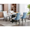 MAYEERTY Modern High-End Tufted Dining Chair - Solid Wood, PU & Velvet Upholstery, Wood Legs, Nailhead Trim, 2-Pcs Set - 4 of 4