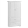 NicBex Tall Bathroom Storage Cabinet with Doors,Storage Cabinet with Drawers,Bathroom Floor Cabinet with Adjustable Shelves for Bathroom,Office - 2 of 4