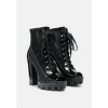 Peepque Peep Toe Lace Up Booties Women - 2 of 4