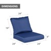 Aoodor Outdoor Chair Cushions Set, Outdoor Deep Seat Cushions with Handle & Adjustable Straps - 3 of 4