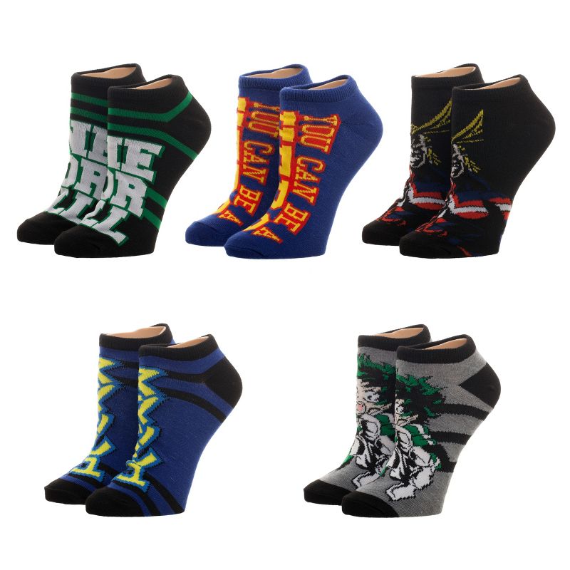 My Hero Academia Casual Ankle Socks for Men 5-Pack, 1 of 7