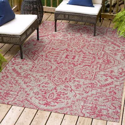 JONATHAN Y Estrella Bohemian Medallion Textured Weave Indoor/Outdoor Area Rug