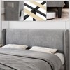 ODK Upholstered Bed Frame with Wingback Headboard, Luxurious Velvet Upholstery Platform Bed, Wooden Slat Support - Box Spring Optional - 4 of 4