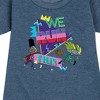 Girls' - Hey Arnold! - Retro Arnold and Gerald Graphic Short Sleeve Fleece Dress - 2 of 4