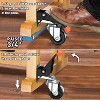 MaseiKar Workbench Casters Wheels, 920Lbs Retractable Casters Set of 4, Heavy Duty Side Mount 2.5" Stepdown Castors for Bench Machinery Work Table - 2 of 4