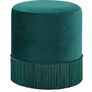 Meridian Furniture,Teddy Velvet Ottoman/Stool - 1 of 4
