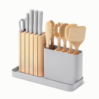 Rachael Ray 10-pc. Colored Knife Set with Manual Sharpener 