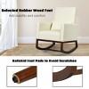 2-in-1 Fabric Upholstered Rocking Chair Nursery Armchair with Pillow Beige - 3 of 4
