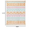 Lahome Waterproof Outdoor Back to College Series Reversible Boho Plastic Straw Mat for Patio,Balcony,Deck - 3 of 4